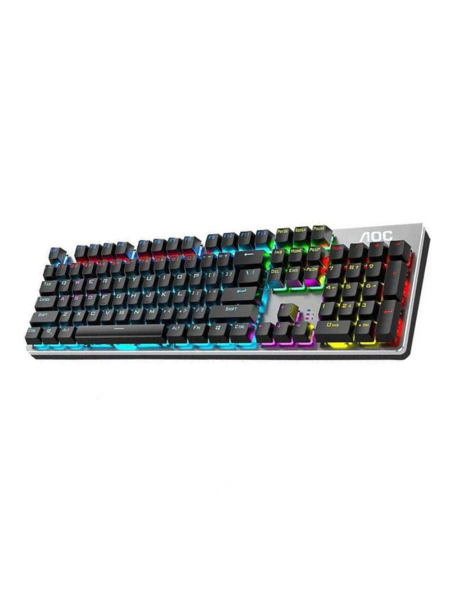 Ultra Slim 104-Key Metal-Panel RGB Mechanical Gaming Keyboard