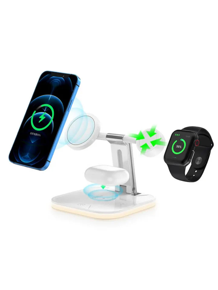 15W 3-in-1 Magnetic Wireless Charging Stand