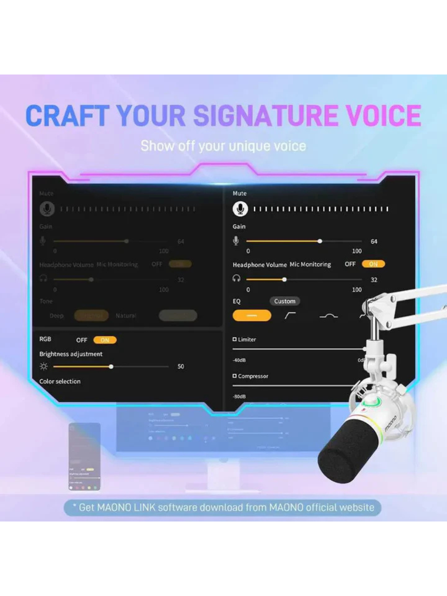 MAONO PD200X RGB + Streaming Mode Microphone