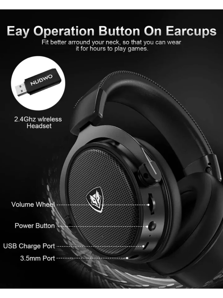 NUBWO G07 Wireless Gaming Headset