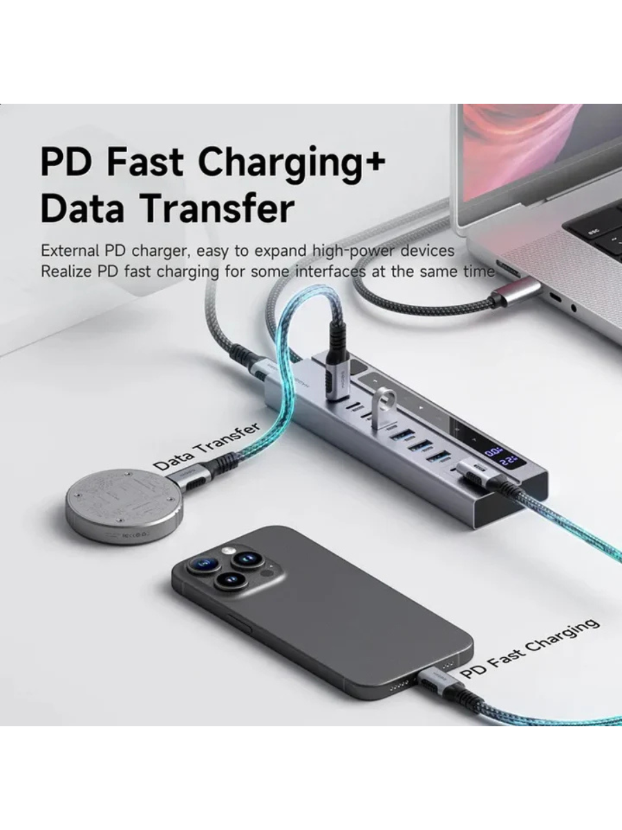 Hagibis 6-in-1 USB-C Hub Type-C Docking Station