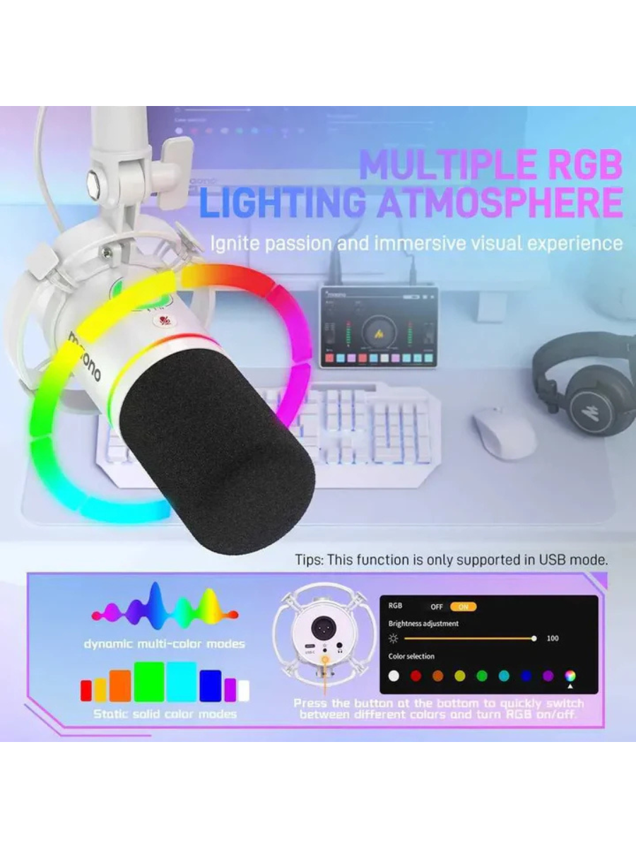 MAONO PD200X RGB + Streaming Mode Microphone