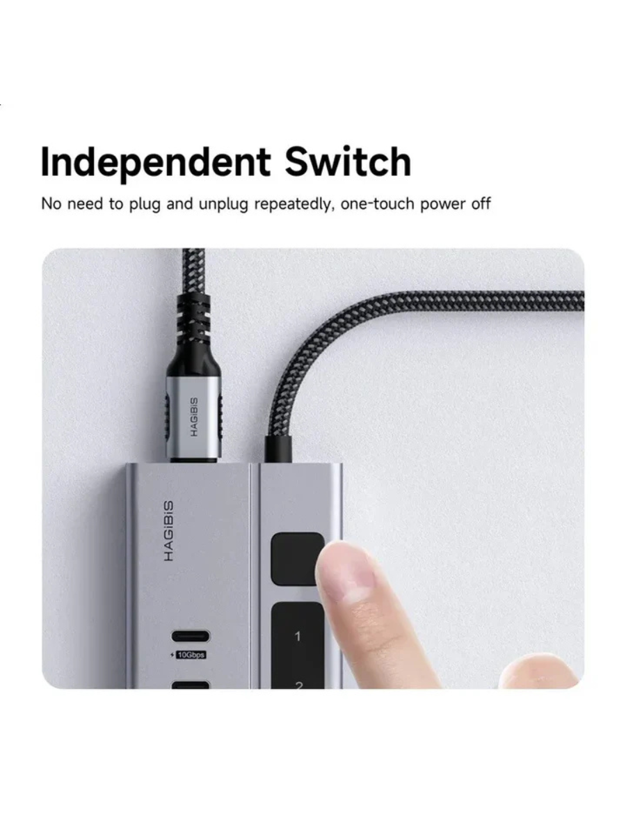 Hagibis 6-in-1 USB-C Hub Type-C Docking Station