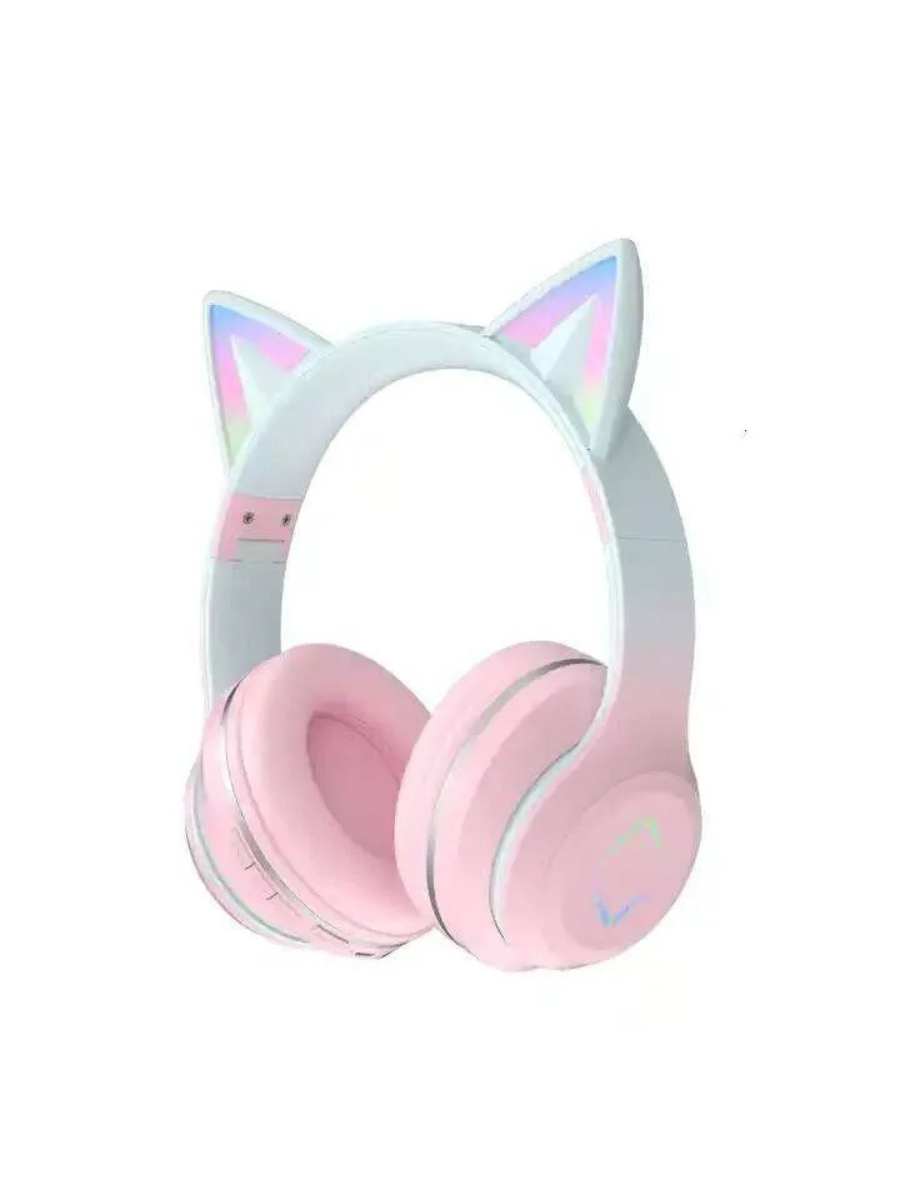 Wireless RGB Cat Ear Headphones — Bluetooth + 3.5 mm Wired, LED Light Effects