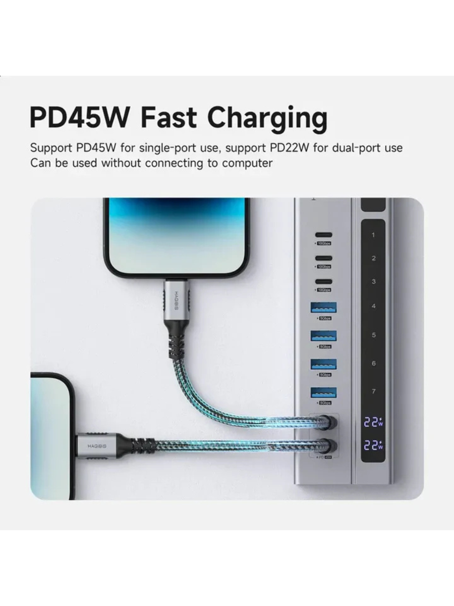 Hagibis 6-in-1 USB-C Hub Type-C Docking Station