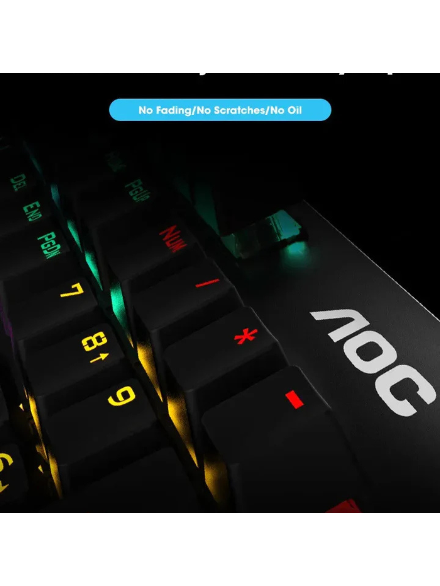 Ultra Slim 104-Key Metal-Panel RGB Mechanical Gaming Keyboard